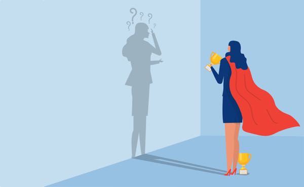 Kvinde med impostor syndrom